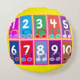 Almofadas Redondas de Números de Matemática Inicia
