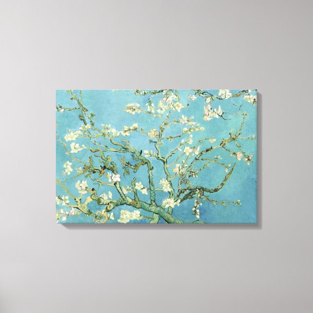 Almond Blossom por Canvas do painel triplo Van Gog (Frente)