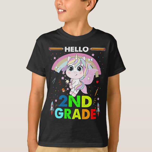 Alô, 2º Grau De segundo T-Shirt De Volta À Escola (Frente)