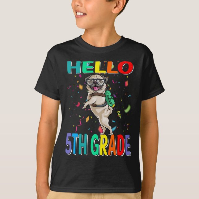 Alô 5 Pug Dog T-Shirt (Frente)