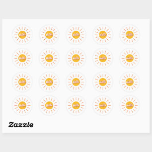 Alô, adesivo brilhante de sol