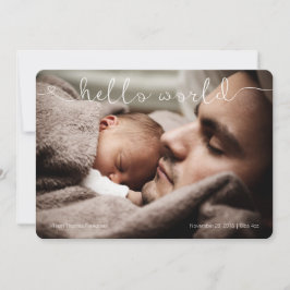 Alô, anúncio de bebê fofo e doce