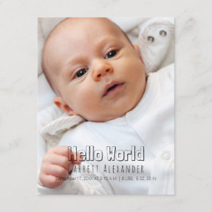 Alô Anúncio de Nascimento Mundial