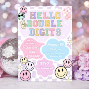 Alô, Dígitos Duplos, Modelo de Convite de Aniversá