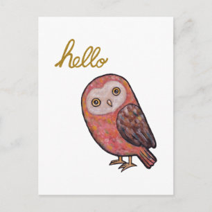 Alô Owl Funny Cute Owl Cartões