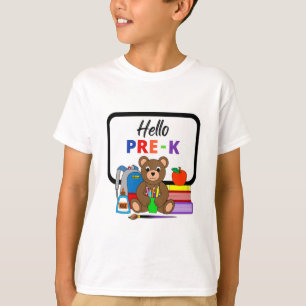 Alô, T-Shirt 2 do Menino de Urso Escolar Pré-K