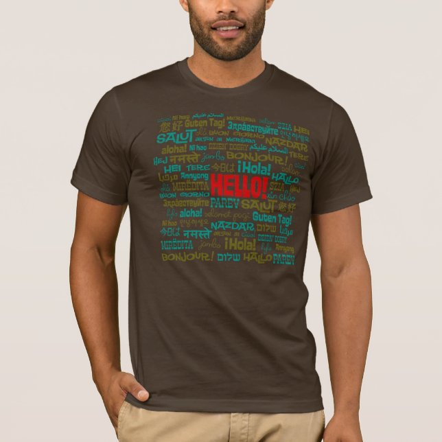 Alô (vários idiomas) - Camisa (Frente)