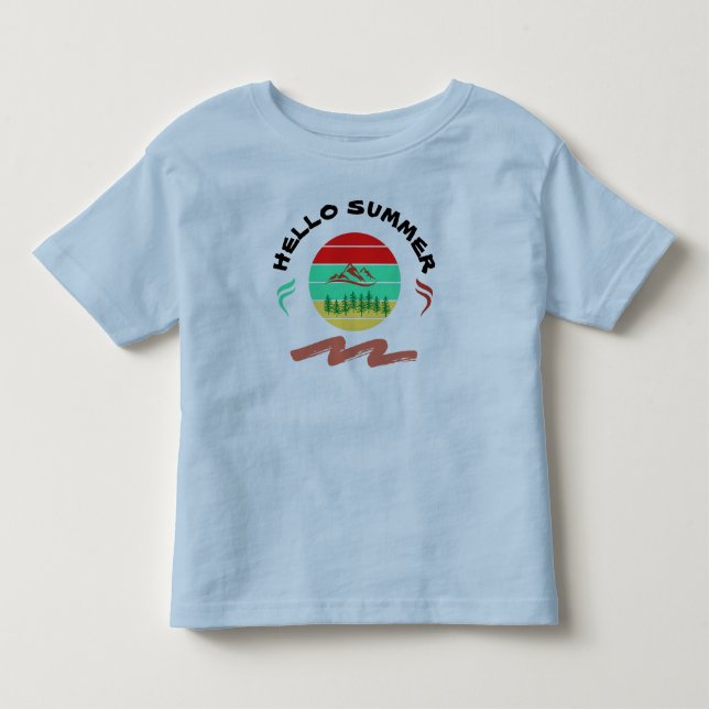 Alô, Verão, Camisa Azul-Branca (Frente)