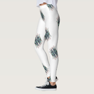 Aloe mínimo padrão deixa leggings
