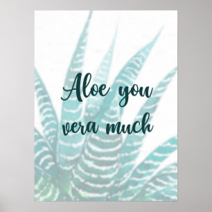 Aloe você Vera muito poster botânico