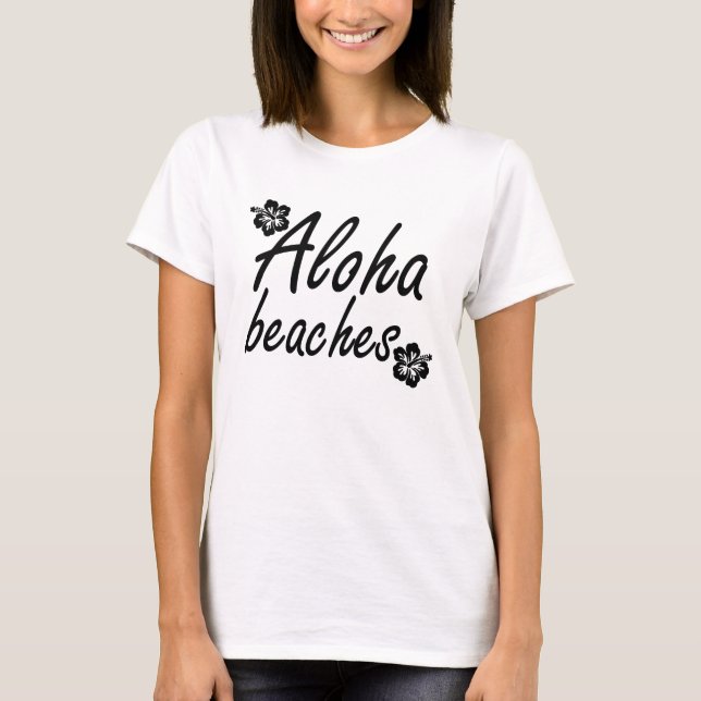 Aloha a camisa das mulheres das praias (Frente)