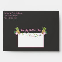 Aloha Baby Pink & Green Tropical Girl Chá de frald