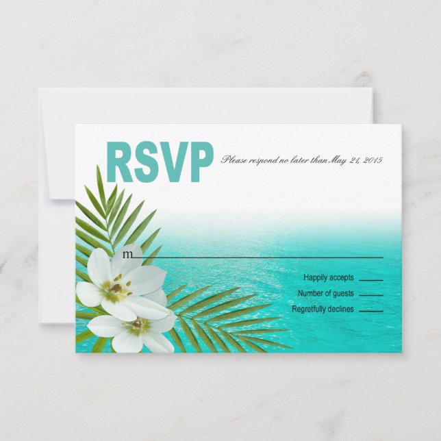 Aloha Beach Tropical Flowers RSVP (Frente)