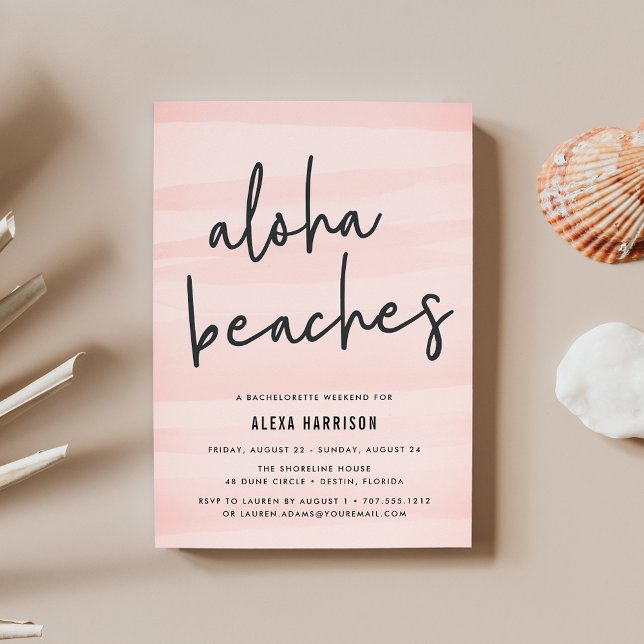 Aloha Beaches Bachelorette Fim de Convite (Criador carregado)