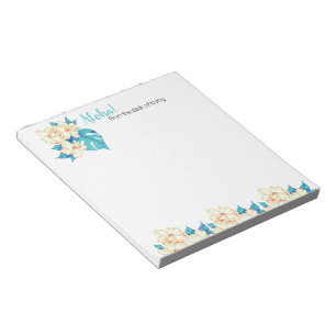 Aloha! Bloco de notas de 5,5" x 6" do Jardim das F