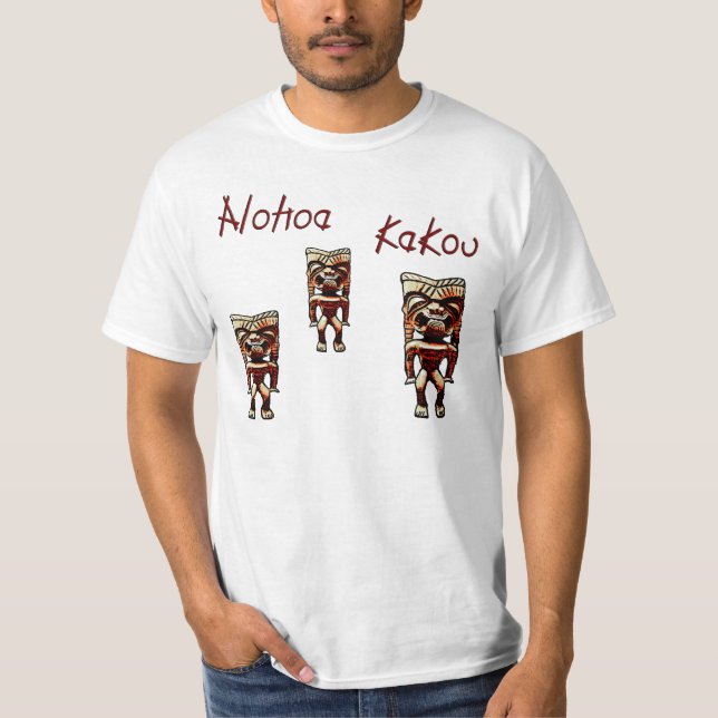 aloha camisa do tiki do kakou (Frente)