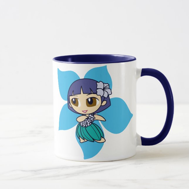 "Aloha caneca da campainha da menina de hula dos (Direita)