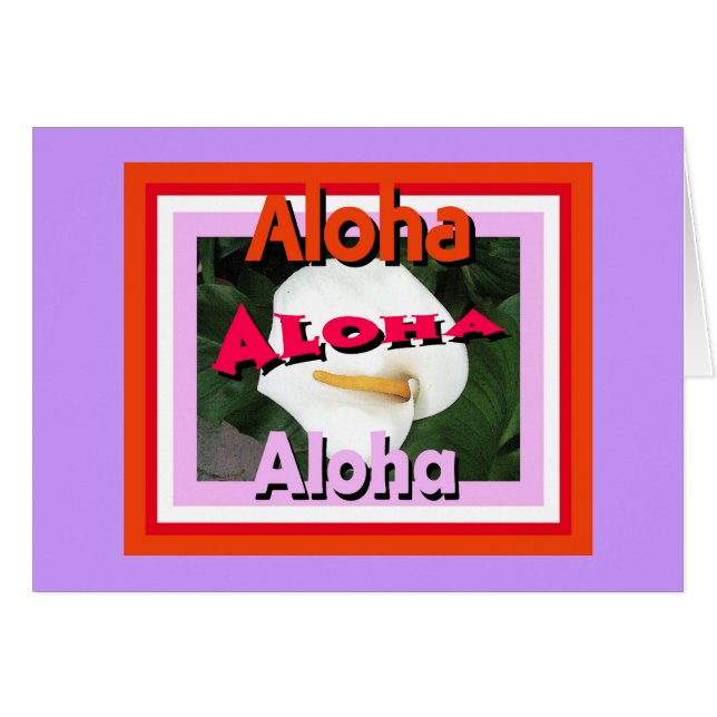 Aloha cartão (Frente Horizontal)