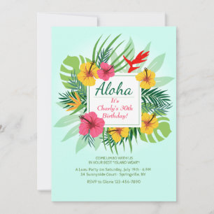 Aloha convite floral