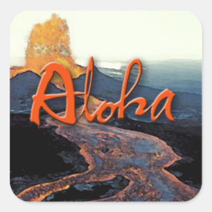 Aloha etiqueta da lava