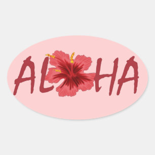 Aloha etiqueta do hibiscus