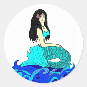 Aloha etiquetas da sereia