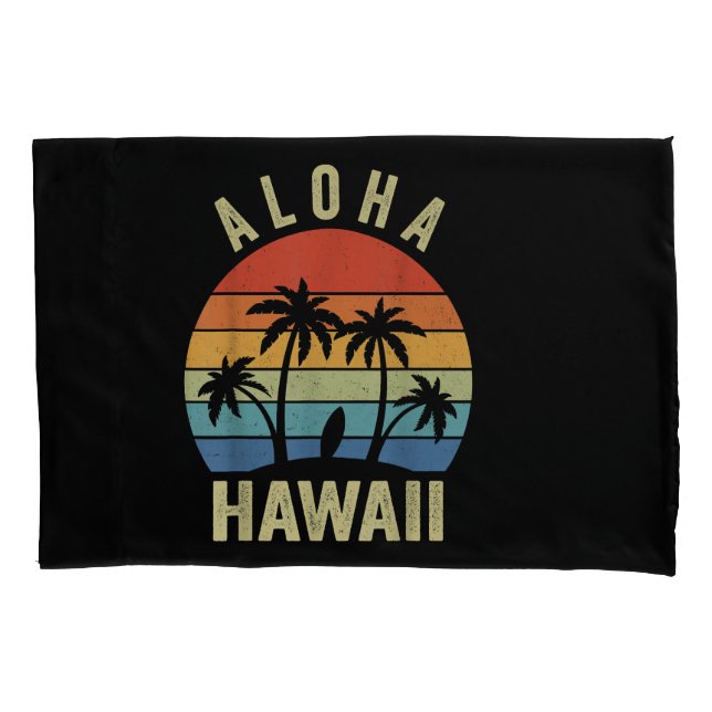 Aloha Hawaii Ilha Havaiana Shirt Palm Beach Surf (Frente)