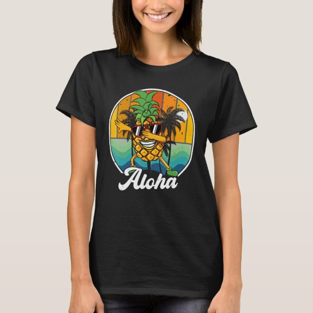 Aloha Hawaii T-Shirt Hawaii Boy Men Dabbing (Frente)