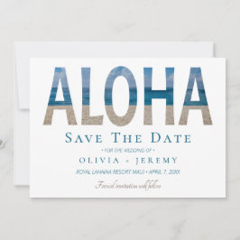 Aloha Hawaiian Beach Weding Date