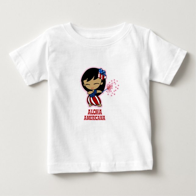 Aloha Honey Firecracker Hula Moça T-shirts (Frente)