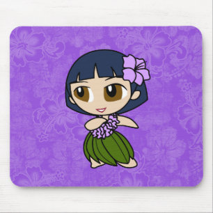 Aloha Honys Hula Girl Hibiscus Mousepads