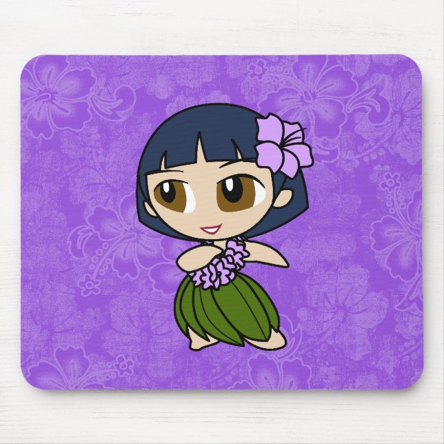 Aloha Honys Hula Girl Hibiscus Mousepads (Frente)