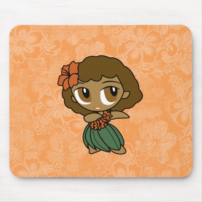 Aloha Honys Hula Girl Hibiscus Mousepads (Frente)