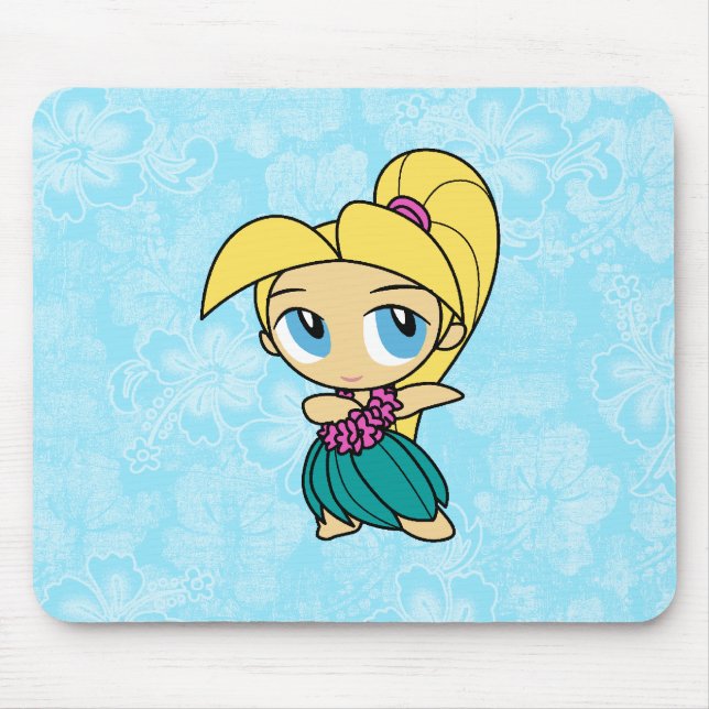 Aloha Honys Hula Girl Hibiscus Mousepads (Frente)