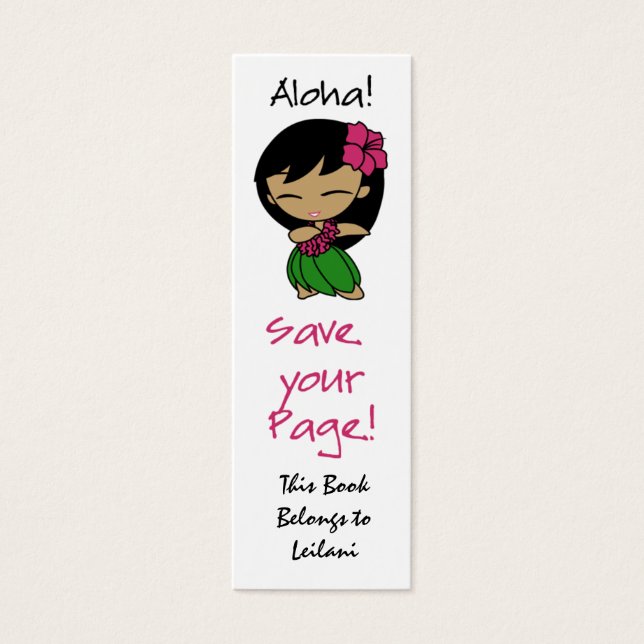 Aloha Honys Skinny Bookmark (Frente)