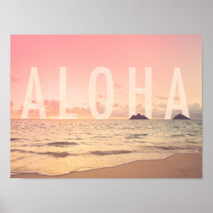 Aloha, Impressão de Arte do Havaí