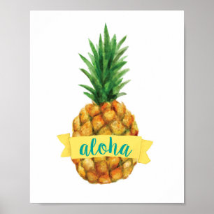 Aloha impressão do abacaxi