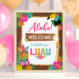 Aloha Luau Aniversário Tropical Bem-vindo