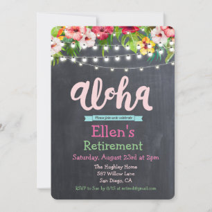 Aloha Luau Convite Para Reforma Tropical