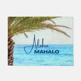 ALOHA MAHALO - Tropical Havaiano - Tapete de Porta