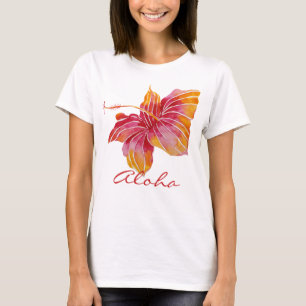 Aloha t-shirt da flor do hibiscus de   Havaí