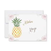 Aloha Tropical Pineapple Beach Weding RSVP