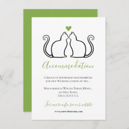 Alojamento de Casamento de Coração Verde Gatos Pre