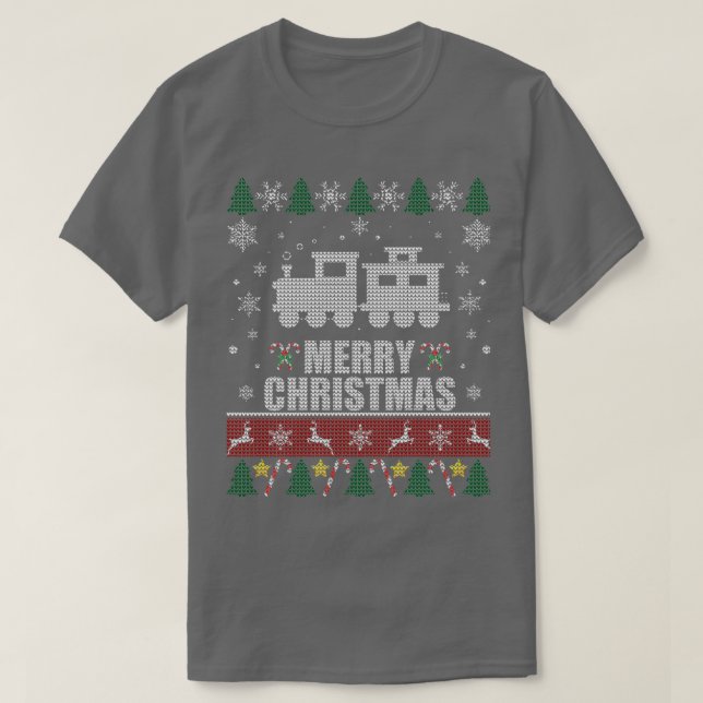 Alojamento de Comboio de Vagão de Suéter de Natal  (Frente do Design)