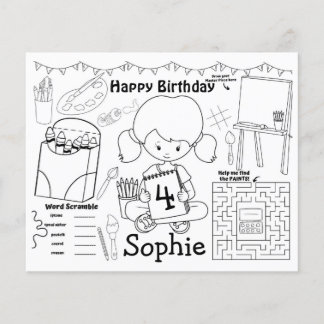 Alojamentos de arte, coloração de aniversário de a