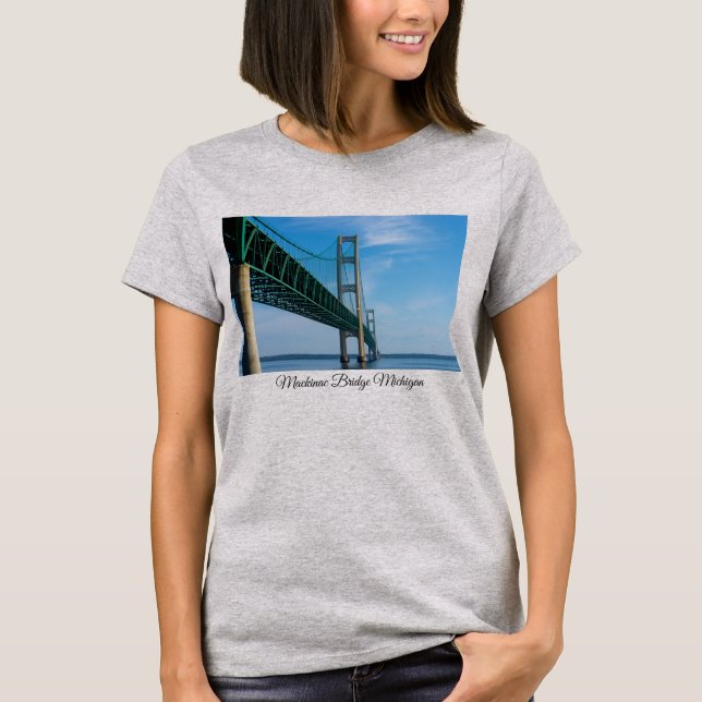 Along Mackinac Bridge T-Shirt (Frente)