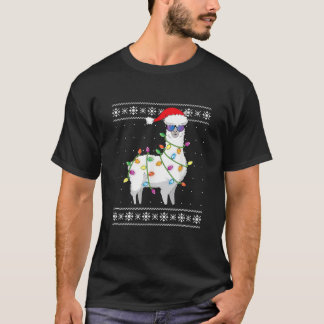 Alpaca Árvore de Natal Engraçada Suéter de Natal F