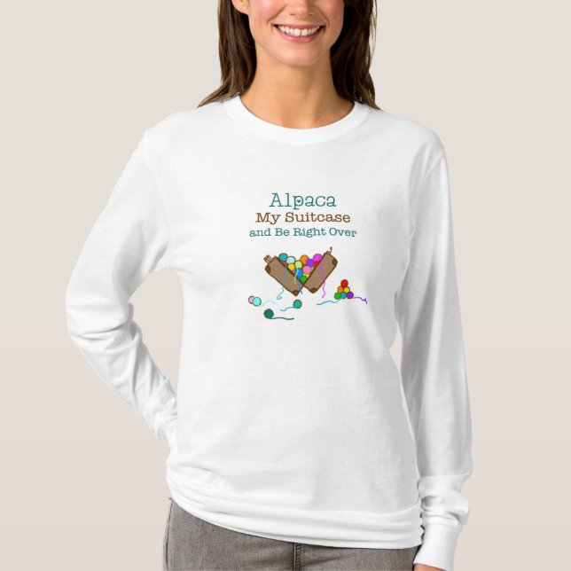 Alpaca meu t-shirt Longo-sleeved mala de viagem (Frente)