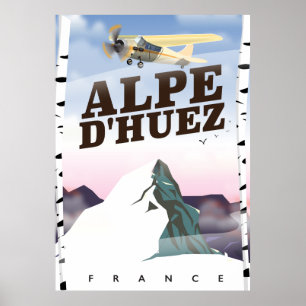 Alpe d'Huez, poster de viagens de esqui da França