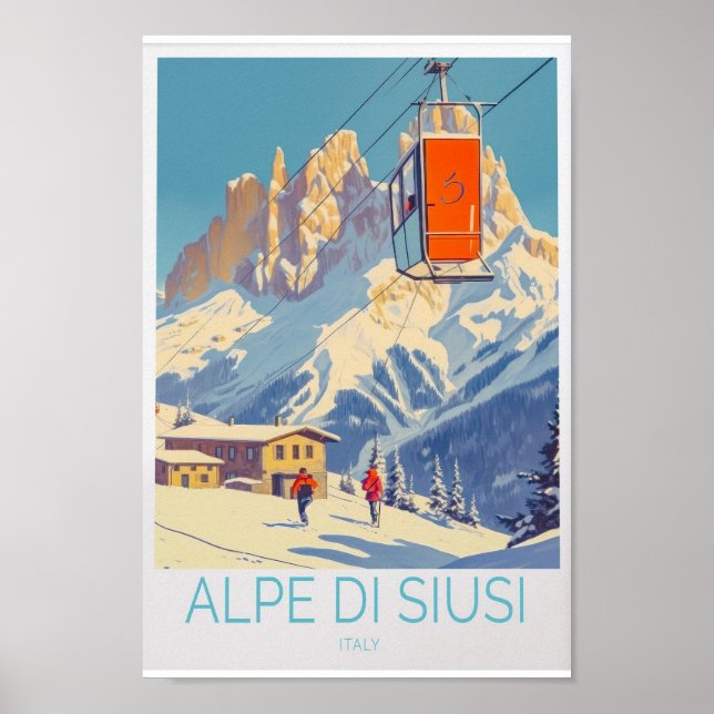 Alpe di Siusi Itália Poster de viagens - Scense It (Frente)